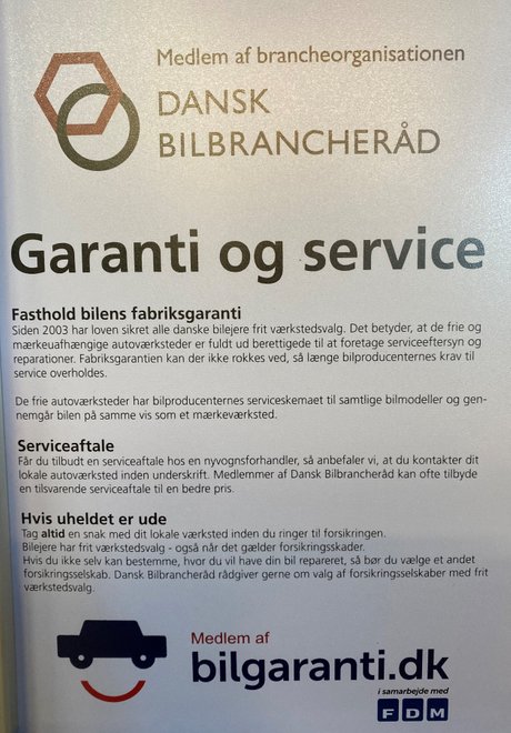 garanti og service dansk bilbrancheråd